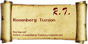 Rosenberg Tuzson névjegykártya